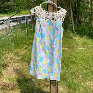 Lilly Pulitzer Colorful Patchwork Midi Dress